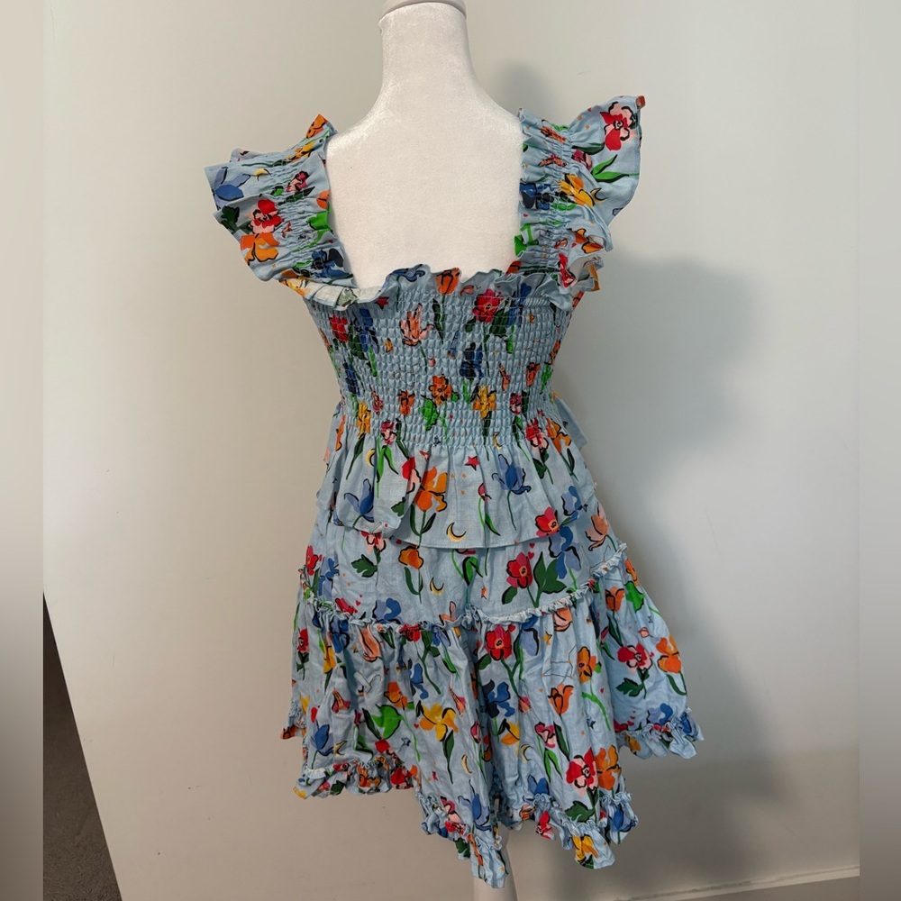 Hill House the Ellie Crop Top in Light Blue Space Floral NWT - Picture 6 of 6